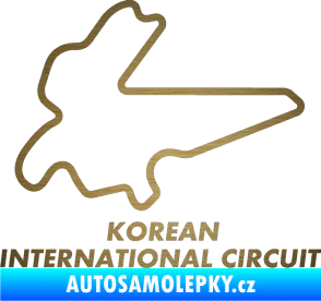 Samolepka Okruh Korean International Circuit škrábaný kov zlatý