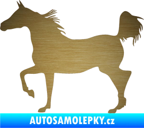Samolepka Kůň 009 levá škrábaný kov zlatý