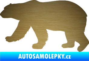 Samolepka Lední medvěd 002 levá škrábaný kov zlatý