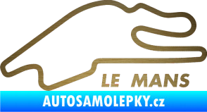 Samolepka Okruh Le Mans škrábaný kov zlatý