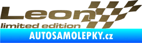 Samolepka Leon limited edition pravá škrábaný kov zlatý