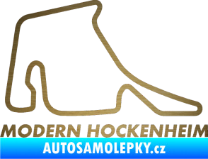 Samolepka Okruh Modern Hockenheim škrábaný kov zlatý