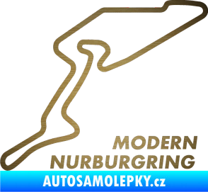 Samolepka Okruh Modern Nurburgring škrábaný kov zlatý
