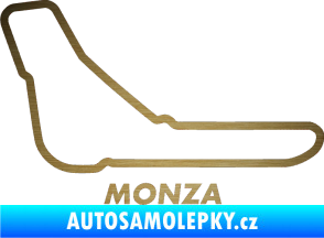 Samolepka Okruh Monza škrábaný kov zlatý