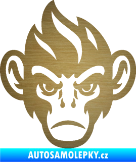 Samolepka Opičák 002 levá škrábaný kov zlatý