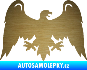 Samolepka Orlice 007 pravá škrábaný kov zlatý