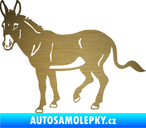 Samolepka Osel 003 levá škrábaný kov zlatý