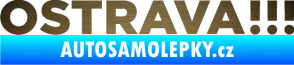 Samolepka OSTRAVA !!! škrábaný kov zlatý