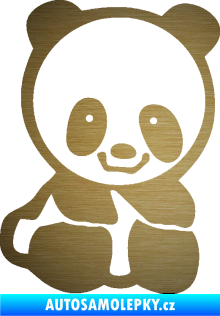 Samolepka Panda 009 pravá baby škrábaný kov zlatý