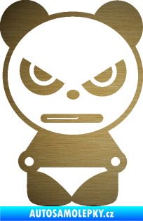 Samolepka Panda boy škrábaný kov zlatý
