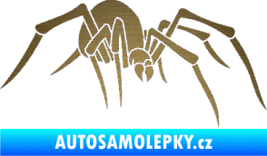 Samolepka Pavouk 002 - pravá škrábaný kov zlatý