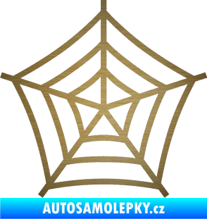 Samolepka Pavučina škrábaný kov zlatý