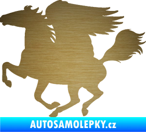 Samolepka Pegas 001 levá okřídlený kůň škrábaný kov zlatý