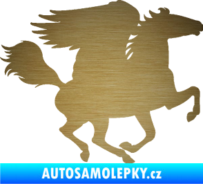 Samolepka Pegas 001 pravá okřídlený kůň škrábaný kov zlatý