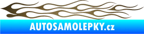 Samolepka Plameny 005 škrábaný kov zlatý