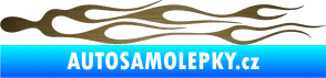 Samolepka Plameny 019 škrábaný kov zlatý