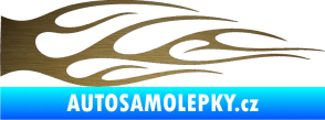 Samolepka Plameny 059 škrábaný kov zlatý