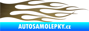 Samolepka Plameny 069 škrábaný kov zlatý