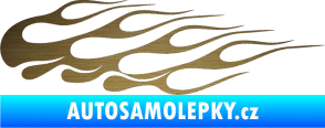 Samolepka Plameny 091 škrábaný kov zlatý