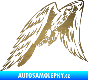 Samolepka Predators 090 pravá sokol škrábaný kov zlatý