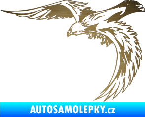 Samolepka Predators 092 levá škrábaný kov zlatý