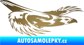 Samolepka Predators 093 pravá škrábaný kov zlatý