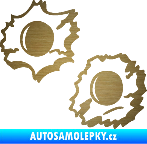 Samolepka Průstřely 001 levá škrábaný kov zlatý