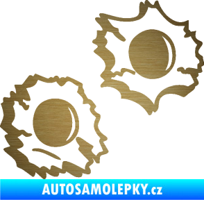 Samolepka Průstřely 001 pravá škrábaný kov zlatý