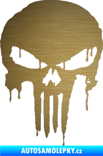 Samolepka Punisher 003 škrábaný kov zlatý