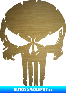 Samolepka Punisher 004 škrábaný kov zlatý