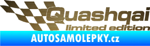 Samolepka Quashqai limited edition levá škrábaný kov zlatý