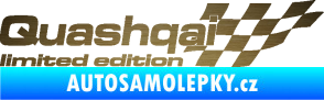 Samolepka Quashqai limited edition pravá škrábaný kov zlatý