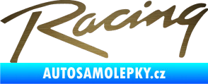 Samolepka Racing 003 škrábaný kov zlatý