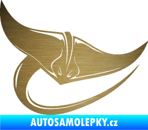Samolepka Rejnok 001 pravá škrábaný kov zlatý