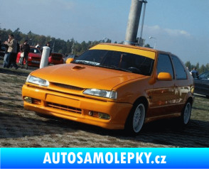 Samolepka Renault 19 - přední škrábaný kov zlatý