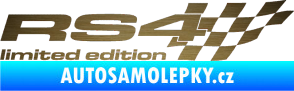 Samolepka RS4 limited edition pravá škrábaný kov zlatý