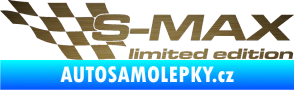 Samolepka S-MAX limited edition levá škrábaný kov zlatý