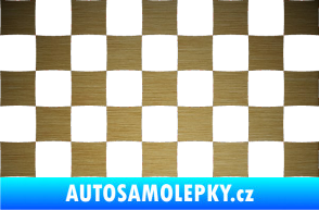Samolepka Šachovnice 002 škrábaný kov zlatý
