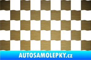 Samolepka Šachovnice 003 škrábaný kov zlatý
