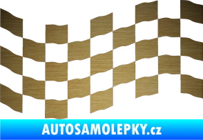 Samolepka Šachovnice 007 škrábaný kov zlatý