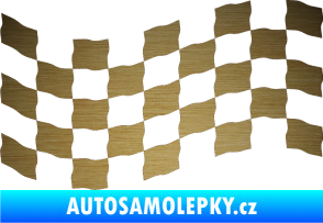 Samolepka Šachovnice 008 škrábaný kov zlatý