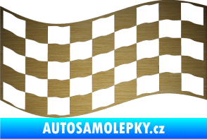 Samolepka Šachovnice 011 škrábaný kov zlatý