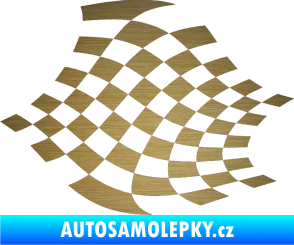 Samolepka Šachovnice 032 škrábaný kov zlatý