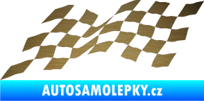 Samolepka Šachovnice 075 škrábaný kov zlatý