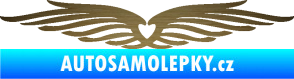 Samolepka Samolepka na zadní okno 002 srdce škrábaný kov zlatý