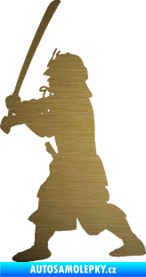 Samolepka Samuraj 001 levá škrábaný kov zlatý