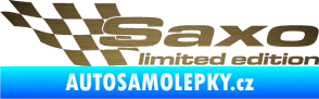 Samolepka Saxo limited edition levá škrábaný kov zlatý
