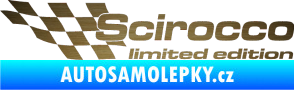 Samolepka Scirocco limited edition levá škrábaný kov zlatý