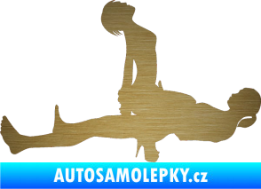 Samolepka Sexy siluety 034 škrábaný kov zlatý