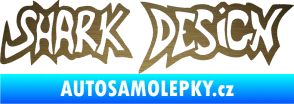 Samolepka Shark design škrábaný kov zlatý